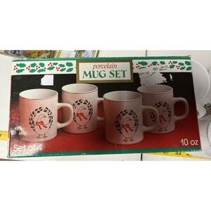Jamestown China Set of 3 Holiday Goose Coffee Tea Mug Set Original Box 1990